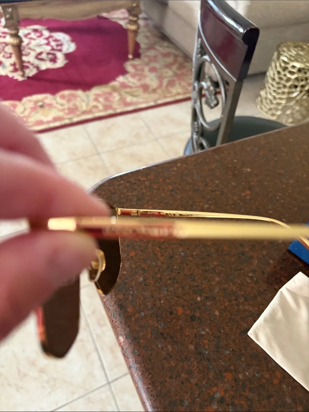 Louis Vuitton Gold Frame Brown Shield Sunglasses in PRICE NONNEGOTIABLE